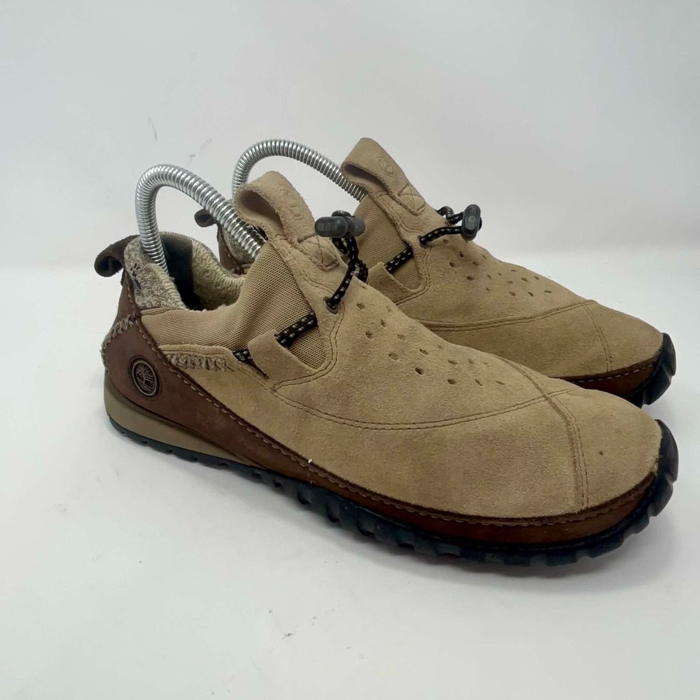 Timberland x SmartWool Power Lounger Womens 9 Tan Suede Slip On Shoes 10640 Wool